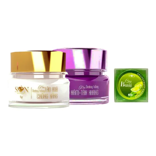 Combo Giảm Nám Tàn Nhang Trắng Tím SON Cosmetic Tặng Cao Bưởi