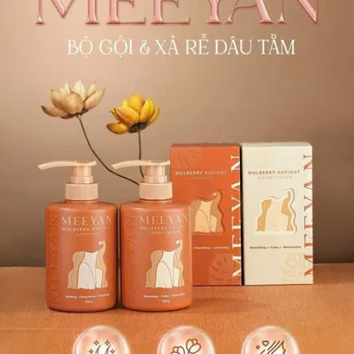 Combo gội xả chăm sóc tóc rễ dâu tằm MeeYan