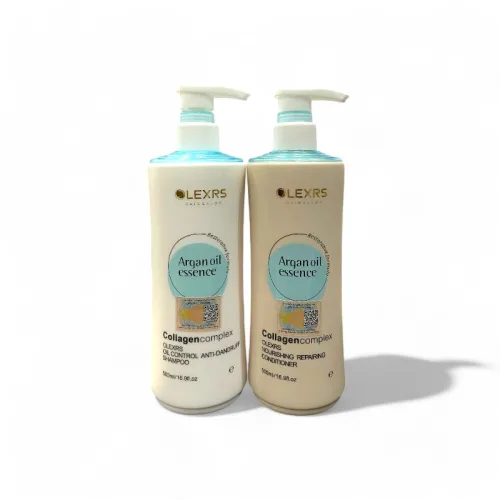Combo Gội Xả Collagen Olexrs Argan Oil Essence Màu Xanh 500ml - Phiên Bản Mới 2024