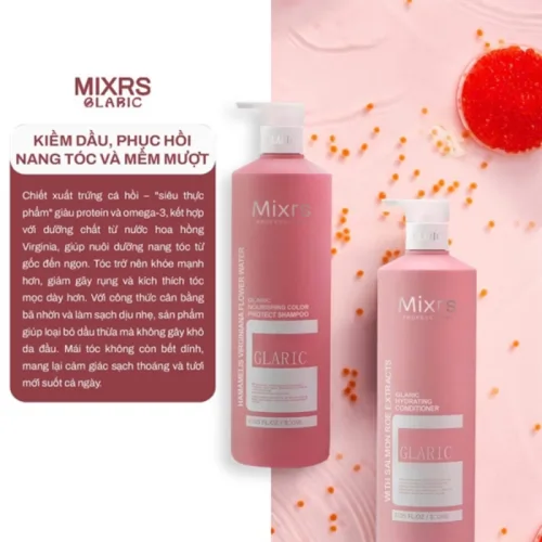 Combo Gội Xả Mixrs Màu Hồng 500ml