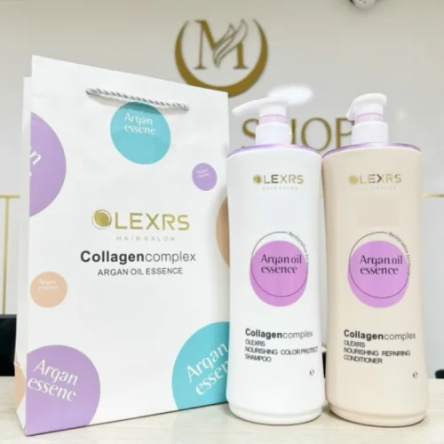Combo Gội Xả Olexrs Argan Oil Essence Màu Tím 500ml