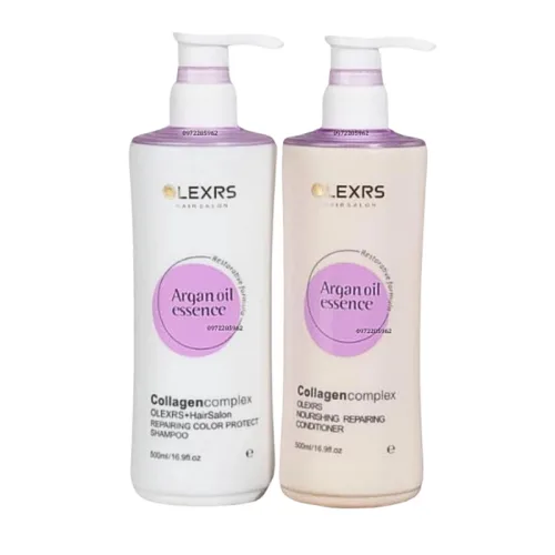 Combo Gội Xả Olexrs Argan Oil Essence Màu Tím 500ml