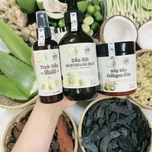 Combo gội xã xịt bồ kết bưởi dừa Dr Di.Hi bộ 3 món