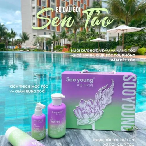 Combo Gội Xả Xịt Tóc Sen Tảo Sooyoung