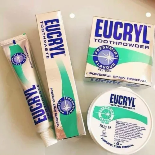 Combo Kem Đánh Trắng Răng Và Bột Tẩy Trắng Răng Eucryl Tooth Powder