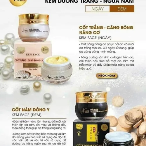 COMBO kem Face cốt Nám Đông ý NiCos và kem cốt Trắng nâng cơ Nicos Beauty