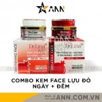 Combo Kem Face Dưỡng Trắng Da Mặt Dr.Lina Lựu Đỏ Ngày Đêm 25g Hỗ Trợ Trắng Da Mờ Nám