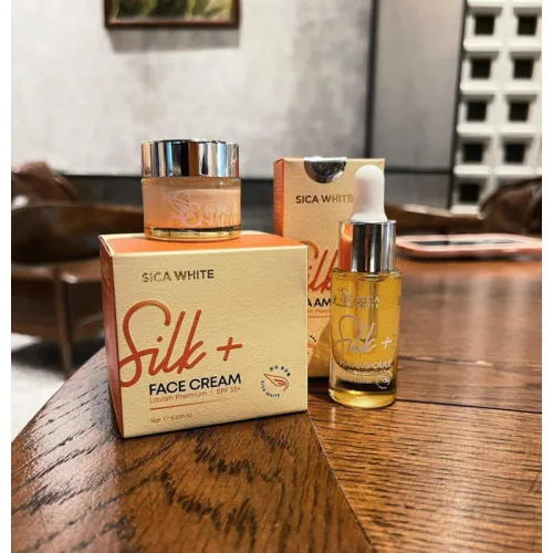 Combo Kem Face Lụa Sica White Size Trung 15g và Serum HA Sica White 15ml