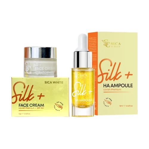Combo Kem Face Lụa Sica White Size Trung 15g và Serum HA Sica White 15ml