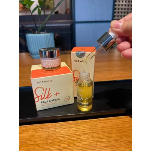 Combo Kem Face Lụa Sica White Size Trung 15g và Serum HA Sica White 15ml