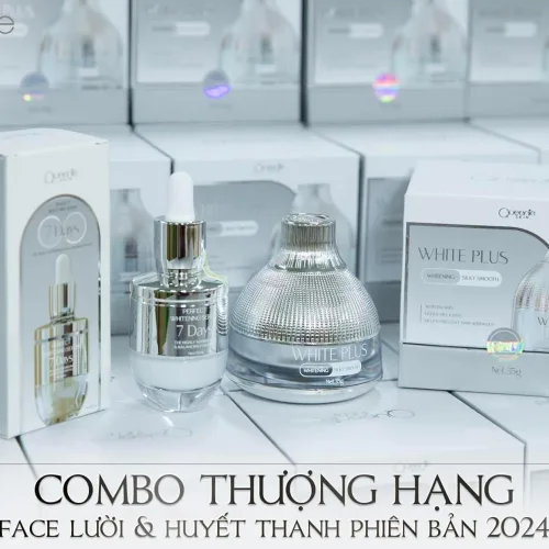 Combo Kem Face Lười Thượng Hạng và Serum Huyết Thanh 7Days Queenie Skin