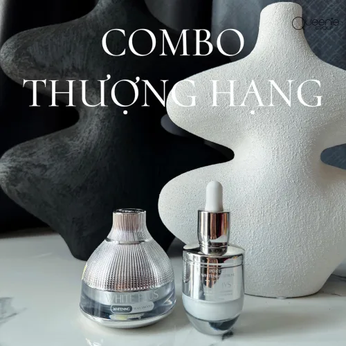 Combo Kem Face Lười Thượng Hạng và Serum Huyết Thanh 7Days Queenie Skin