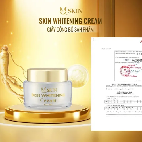 Combo Kem Face Nhân Sâm Ban Ngày MQ Skin Whitening Cream + Serum Hyalu Complex
