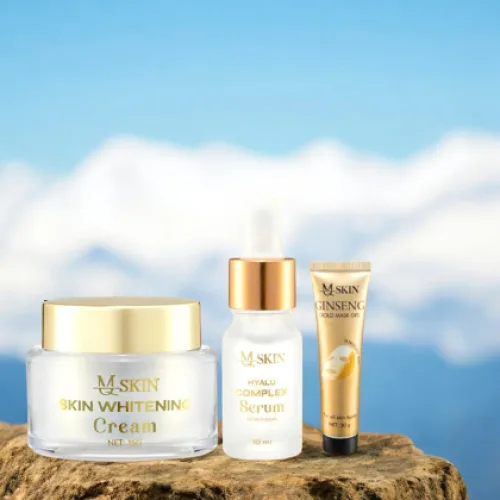 Combo Kem Face Nhân Sâm Ban Ngày MQ Skin Whitening Cream + Serum Hyalu Complex