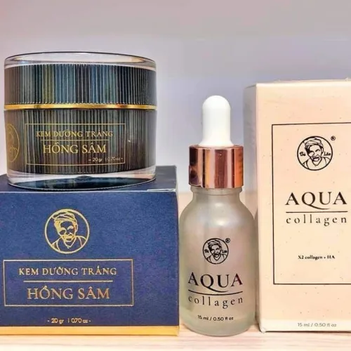 Combo kem hồng sâm bà lão kết hợp Aqua collagen bà lão