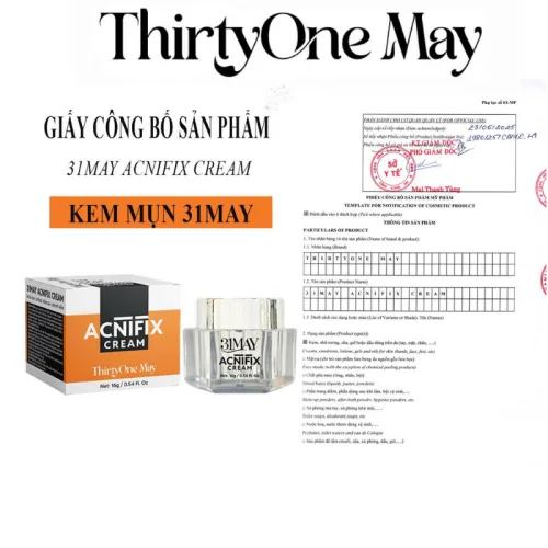 Combo Kem Mụn 31may Acnifix 15g & Serum Mụn 31may Acnidrop 10ml & Sữa Rửa Mặt 31may Hydra Cleanser 100ml - Mỹ Phẩm Thirty One May