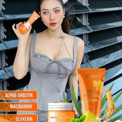 Combo Kem Tẩy Lông + Kem Thâm Nách MQ Skin Sâm Chanh Mật