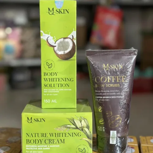 Combo Kem Ủ Trắng và Kem Body Dưỡng Trắng Sữa Dừa MQ Skin Nature Whitening Body 150gr