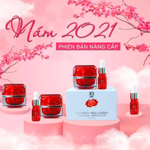 Combo Lựu Đỏ Kem Nám Melasma Và Serum Giảm Nám MD Beauty