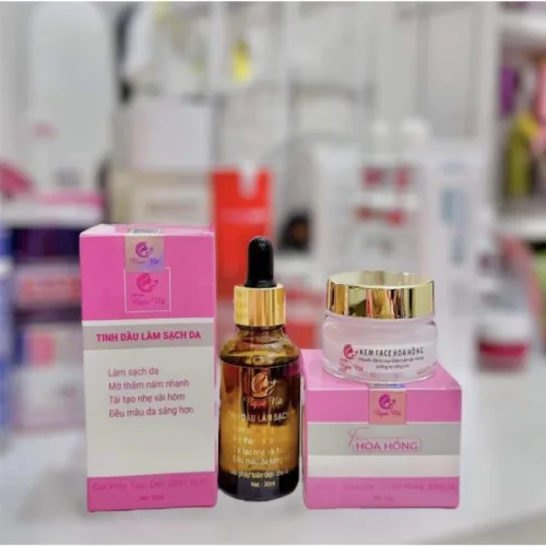 Combo Ngọc Nữ Chính Hãng - Kem Face Hoa Hồng 15g & Serum 30ml Hỗ Trợ Cải Thiện Da Thâm Nám Lão Hóa Da