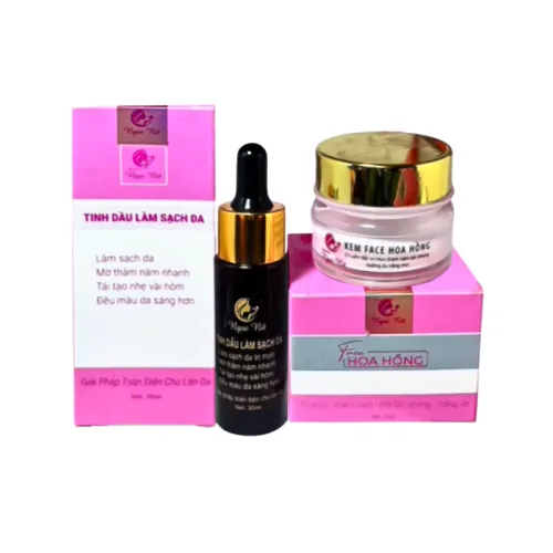 Combo Ngọc Nữ Chính Hãng - Kem Face Hoa Hồng 15g & Serum 30ml Hỗ Trợ Cải Thiện Da Thâm Nám Lão Hóa Da