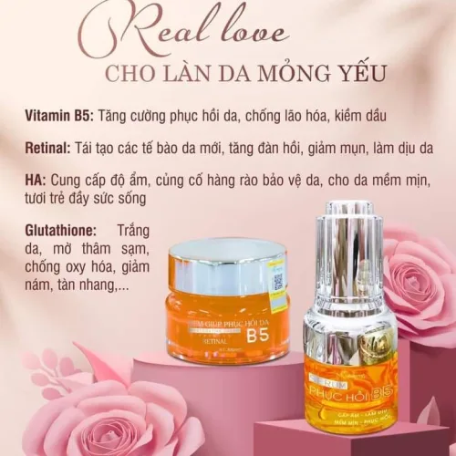 Combo phục hồi B5 Real Love cho làn da yếu đuối của nàng