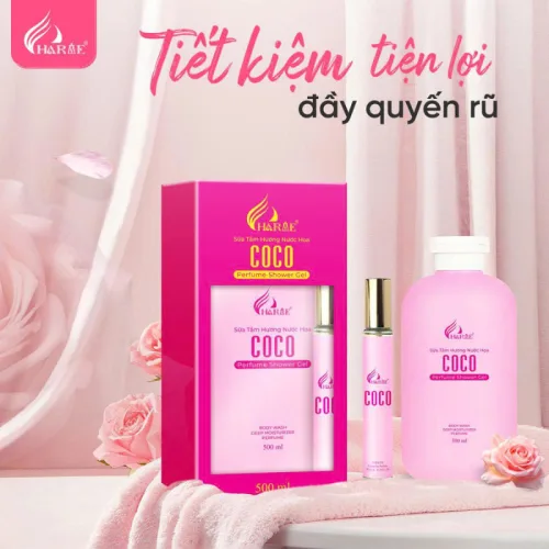 Combo Sữa Tắm Hương Nước Hoa Charme Coco 500ml & Nước Hoa Charme Coco 10ml