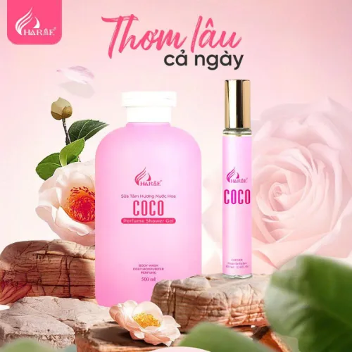 Combo Sữa Tắm Hương Nước Hoa Charme Coco 500ml & Nước Hoa Charme Coco 10ml