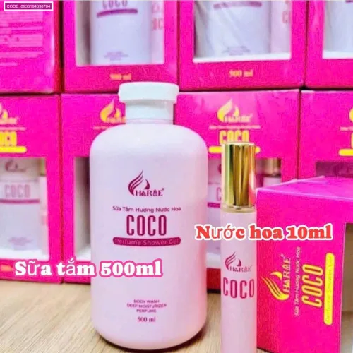 Combo Sữa Tắm Hương Nước Hoa Charme Coco 500ml & Nước Hoa Charme Coco 10ml
