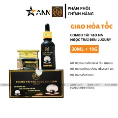 Combo Tái Tạo Ngọc Trai Đen Nn Luxury Serum 30ml & Kem Face 10g