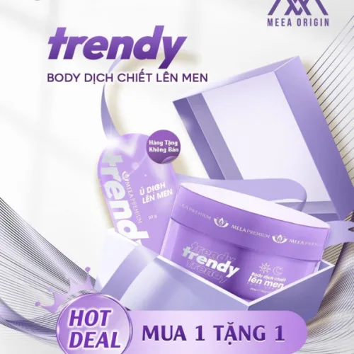 Combo thời thượng nuôi dưỡng làn da hoàn hảo - Kem Body Trendy Meea Origin Dịch Chiết Lên Men