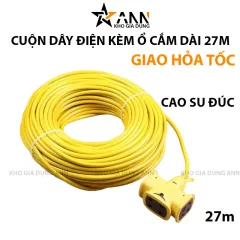 Cuộn Dây Điện - Ổ Cắm Điện Cao Cấp Chịu Lực Tốt Dài 27m