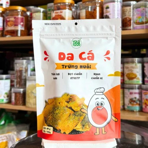 Da Cá Trứng Muối Thương Hiệu Yolo Thơm Ngon - Gói 100g