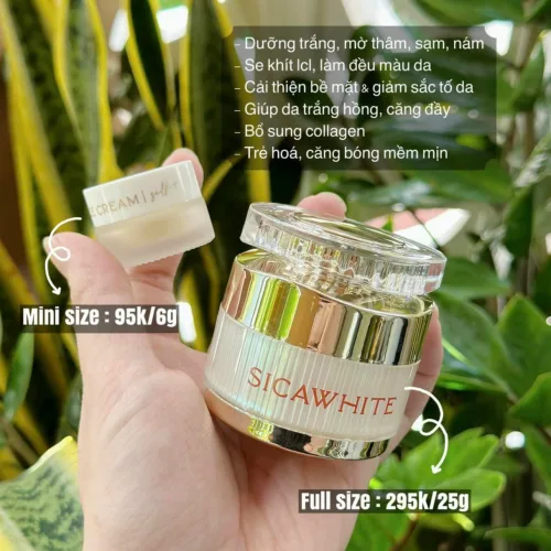 Da mặt khỏe tự tin mặt mộc Combo face lụa SiCa White
