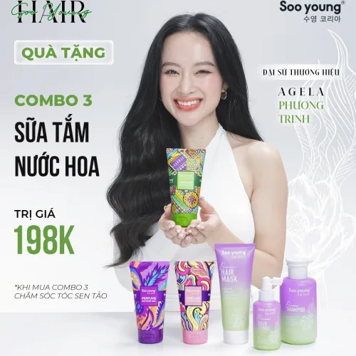 Đại sứ thương hiệu Angela Phương Trinh đồng hành cùng bộ dầu gội Sen Tảo SooYoung