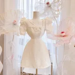 Đầm bố ánh lấp lánh phối tay oganza