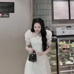 Đầm bố ánh lấp lánh phối tay oganza