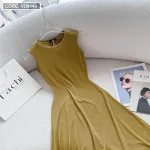 Đầm maxi 3 lỗ cổ tròn 2 màu