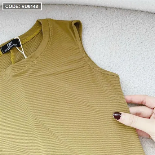 Đầm maxi 3 lỗ cổ tròn 2 màu