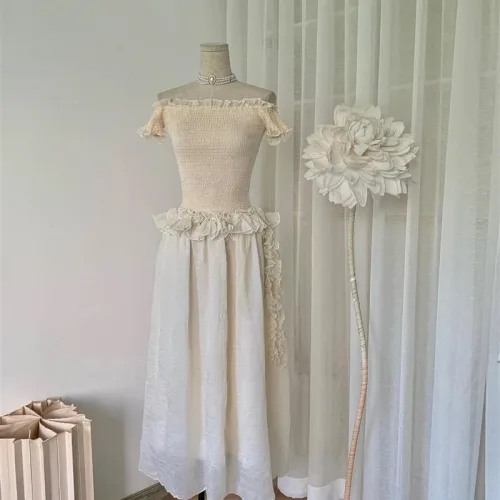 Đầm maxi trễ vai