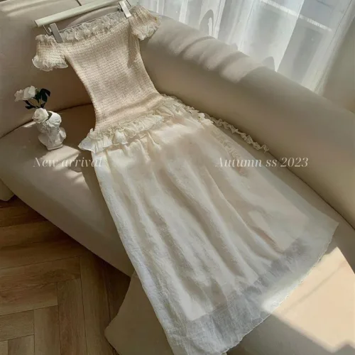 Đầm maxi trễ vai