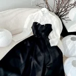 Đầm midi phố voan dây cổ