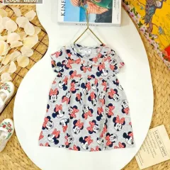 Đầm nữ cho bé gái in hình chuột minnie