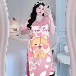 Đầm tiều thư form suông phối ren cổ họa tiết