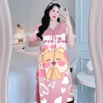 Đầm tiều thư form suông phối ren cổ họa tiết