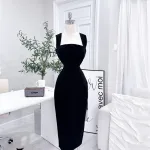 Đầm umi ôm xếp eo sát nách