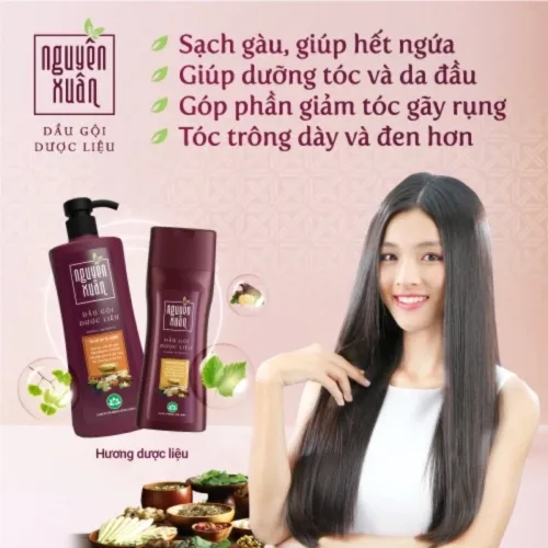 Dầu Gội Dược Liệu Nguyên Xuân Cho Tóc Thường 275ml - Màu Đỏ