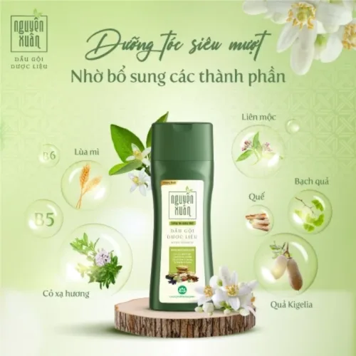 Dầu Gội Nguyên Xuân Dược Liệu Dưỡng Tóc Hương Bưởi 250ml - Xanh Lá Nhạt