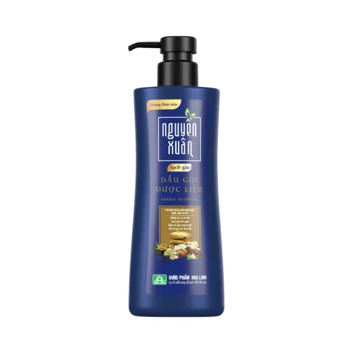 Dầu Gội Nguyên Xuân Dược Liệu Sạch Gàu 450ml - Xanh Dương Đậm