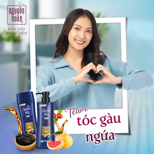 Dầu Gội Nguyên Xuân Dược Liệu Sạch Gàu 450ml - Xanh Dương Đậm